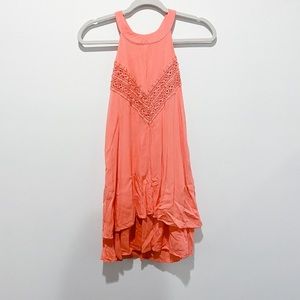 Coral halter dress